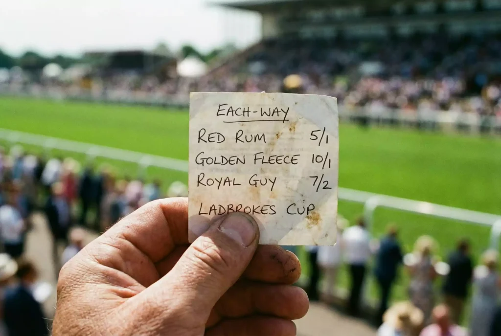 Each-way betting slip for the Grand National with place terms highlighted